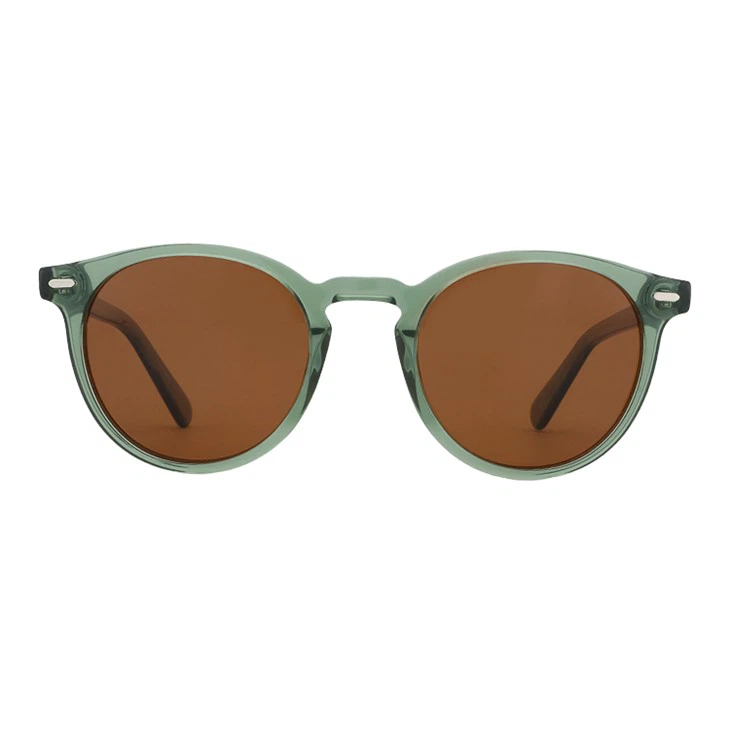 Eco Friendly Acetate Polarized Retro Round Plastic Sunglasses